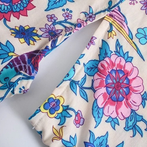 SOLD OUT Colorful Floral Peacock Bohemian Kimono Duster - Picture 10 of 13